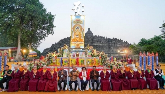 Hadiri Upacara Apihoma Dirjen: Kita Doakan Pemasangan Chatra Borobudur Selesai dengan Baik
