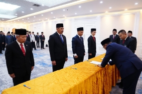 Menteri Agama Lantik Ketua STABN Sriwijaya dan Raden Wijaya