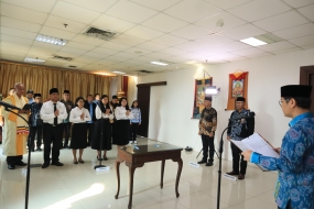Lantik Empat Pejabat Fungsional, Dirjen Tekankan Komitmen dan Adaptasi Terhadap Tugas Baru