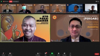 Hadiri Rakerta, Nyoman: Bersama Membangun Kehidupan Keagamaan Umat Buddha Indonesia.