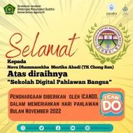 Nava Dhammasekha Mestika Abadi Medan, Raih Sekolah Digital Pahlawan Bangsa Tingkat Nasional.